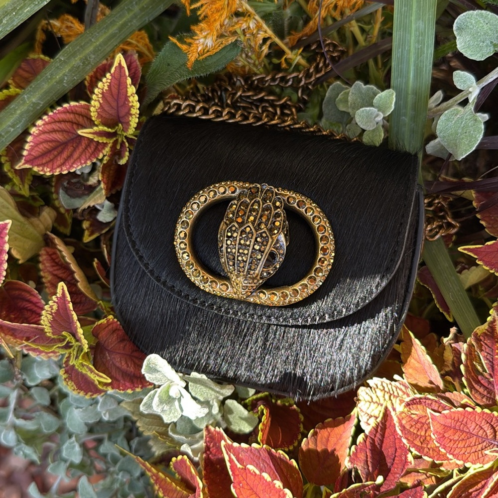 Kurt Geiger Calf Hair Micro Chelsea Saddle Crossbody Bag; Mini (Hard to Find) - Picture 9 of 17